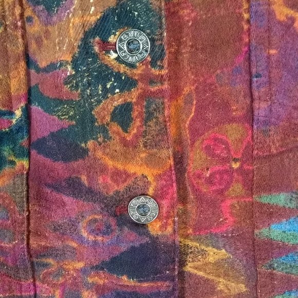 Chico's Abstract Print Button Front Jacket - Picture 6 of 6
